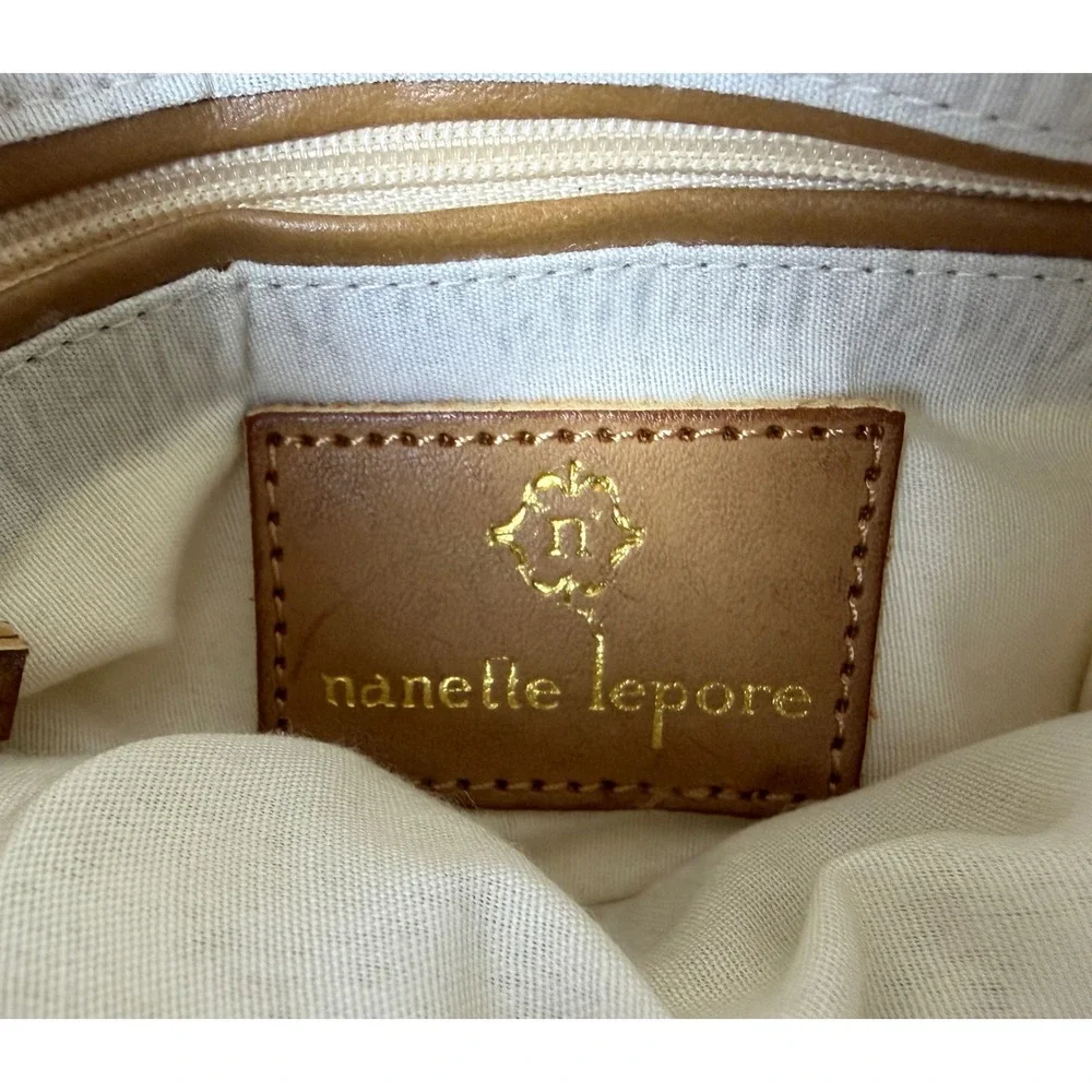 Nanette Lepore Macrame Shoulder Bag Cream Boho Beach Crossbody Purse‎
